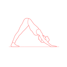 Humans Yoga Poses Downward Facing Dog Pose Stencil Svg Design File, Free Vectors File